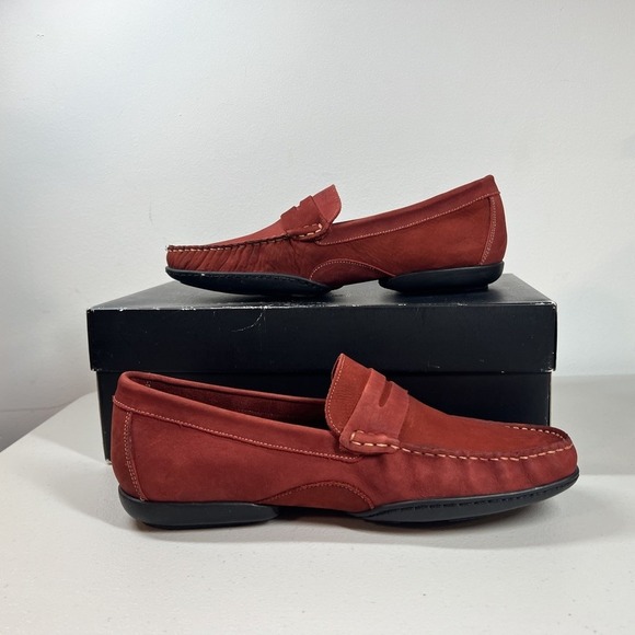 Martin Dingman Loafers Mens 10.5‎ Brick Mike Nubuck Suede Penny Loafer Moccasin main image 6